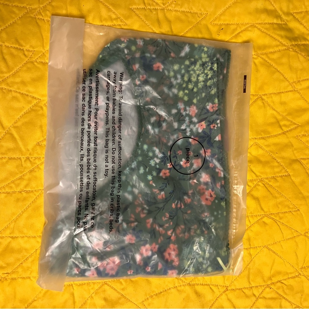 New With Tags Cacique Green Floral Intimates Set— Bra and Panties - Picture 7 of 8